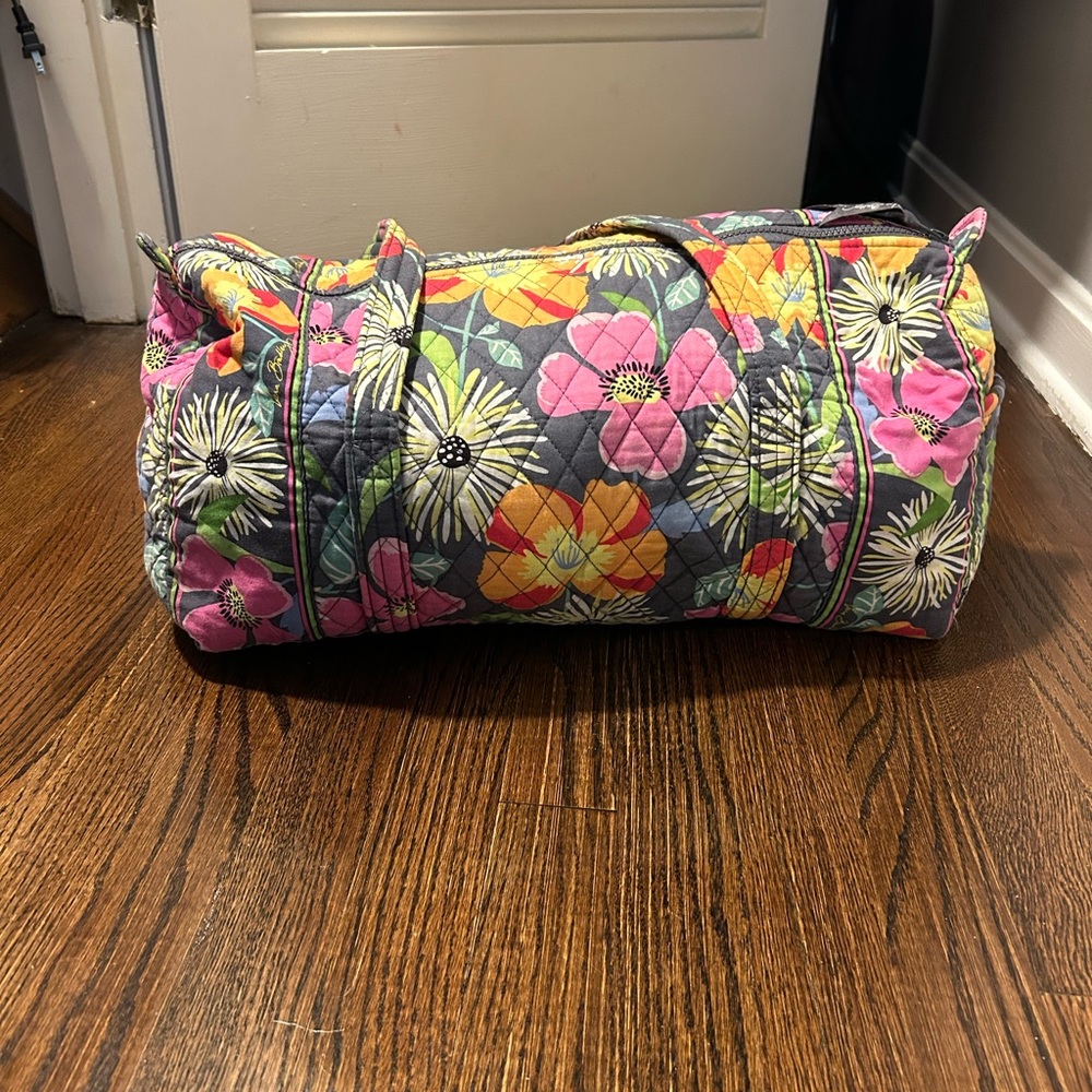 Vera Bradley Pink and Orange Travel Bag Floral Design
